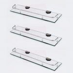 Paquete de 3 repisas de vidrio rectas ESATTO ESATTO AC-027 3-PACK
