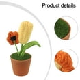 thumbnail image 3 of Bgsha Hand-Woven Wool Crochet Flowers Pot: Timeless, Low-Maintenance Floral Decor!, 3 of 10