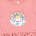 thumbnail image 4 of Inktastic 4th Birthday Unicorn Rainbow Cute Girls Girls Toddler Dress, 4 of 5