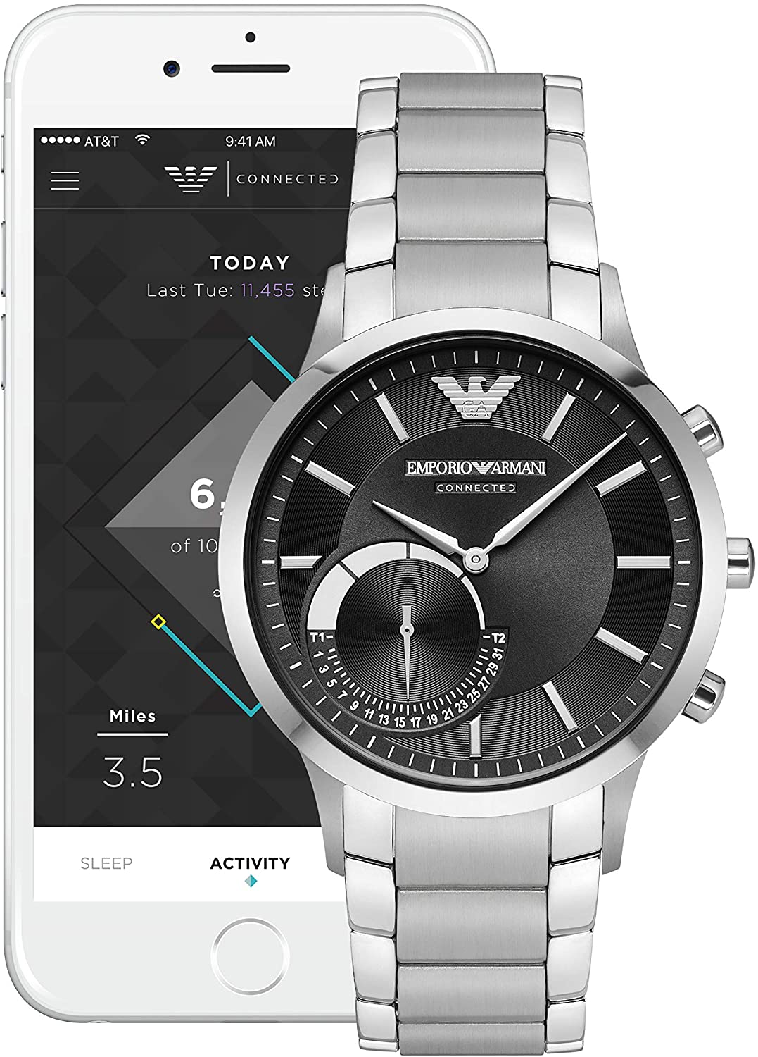 emporio armani hybrid watch