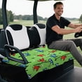 thumbnail image 5 of chaqlin Golf Cart Seat Covers 4 Pockets Warp Knitted Terry Cloth, Compatible with Sports Summer, for Club Golf Cart Rear Seat 2 Passenger, Bird Golf, 5 of 8