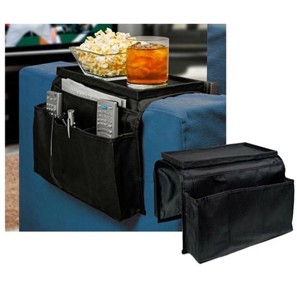 Hanging Sofa Storage Bag Arm Rest Organiser Couch Caddy TV Remote Control Holder 