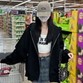 thumbnail image 2 of WEHUSE Hoodies For Women Zip Up Hoodie Oversized Sweatshirt Jackets Casual Fall Winter Coats, 2 of 6