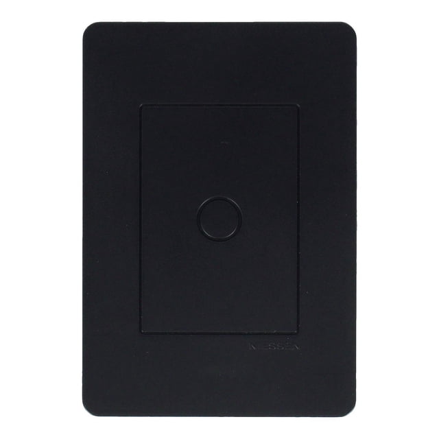Placa Ciega Electrica Unno Plastico Negro