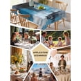 thumbnail image 5 of White Blue Black Oil Painting Table Cloth 60x60 Inch Square, Abstract Art Waterproof Tablecloth Washable Table Cover for Party Picnic Dinner Decor, 5 of 9