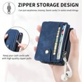 thumbnail image 2 of Dteck for Samsung Galaxy Z Flip 7 Case with Detachable Wallet Card Holder, Zipper Pocket PU Leather Removable Phone Cover for Samsung Z Flip7 2025,Blue, 2 of 8