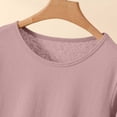 thumbnail image 3 of KyCheLot Womens Plus Size T-Shirts Solid Color Round Neck 1/2 Length Sleeve Tops Summer Beach Vacation T-Shirts, 3 of 7