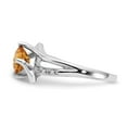 thumbnail image 3 of Sterling Silver Citrine and Diamond Ring, 3 of 4
