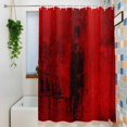 thumbnail image 3 of Red Waterproof Shower Curtain, 72"x72" Washable Polyester Fabric Shower Curtains for Bathroom, Retro Oil Painting Modern Abstract Art Aesthetics Decorative Bathtub Curtain Sets with Hooks, 3 of 9