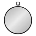 thumbnail image 2 of Kate and Laurel Tabb Round Framed Mirror, Black 24x28, 2 of 8