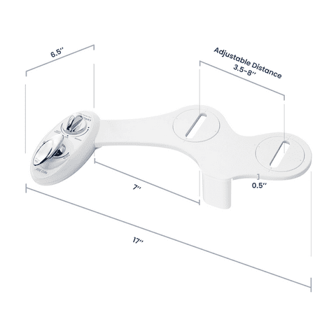 LUXE Bidet NEO 320 - Hot and Cold Water Bidet Attachment, Self-Cleaning, Rear and Feminine Wash White