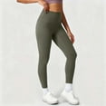 thumbnail image 4 of Vekome Butt Lift Leggings for Women High Waisted Yoga Pants Seamless Solid Lightweight Running Tights Green L, 4 of 4