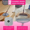 thumbnail image 2 of Heavy Duty Square Spin Mop with Separate Water Compartments for Deep Cleaning, 2 of 8