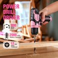 thumbnail image 2 of Set de taladros eléctricos WORKPRO Pink, 8 V, inalámbrico, con caja de herramientas apilable, 2 of 9