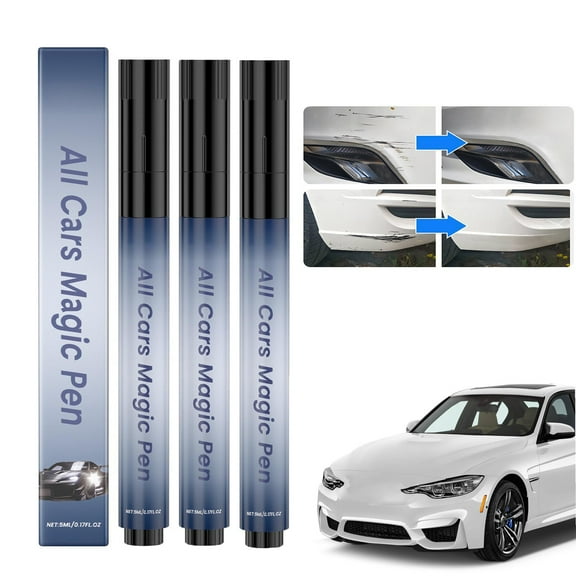 All Cars Magic Pen for Car Scratches, 2025 New Quick Car Paint Scratch Repair Magic Car Scratch Removal Pen Flawless for All Vehicles, Easy Use Weatherproof Lasting Fits All Car Colors (3PC)