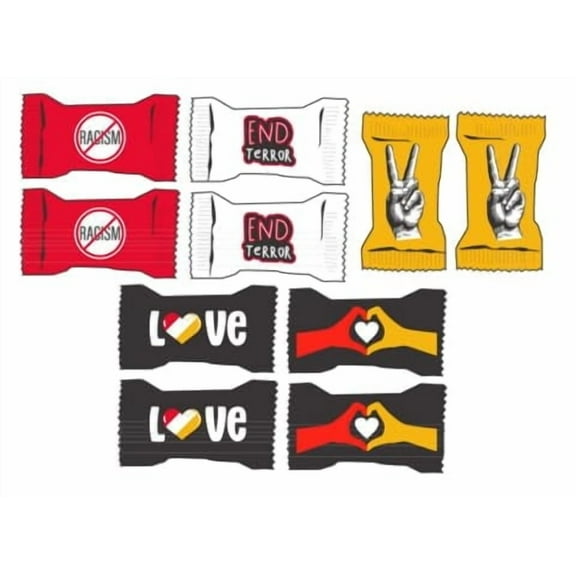 Naturejam End Racism Peppermints – 100 Count Bulk Individually Wrapped Mints with Unity Messages – Equality Candy for Events, Awareness, Inclusion, Social Justice Gift Bags, and Classroom Treats