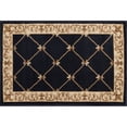 thumbnail image 3 of Sensation Traditional 2' x 3' Black and Beige Polypropylene Indoor Area Rug, 3 of 8