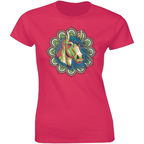 Funny Hairy Horse Face Cool Pet Animal Lover Gift Idea Women's T-Shirt