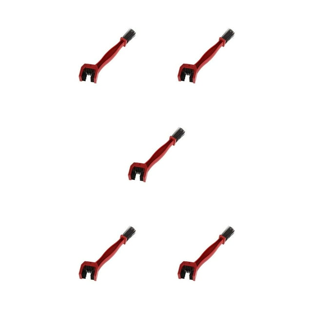 ZLight Motorcycle Bike Chain Cleaning Brush Bicycle Cleaner Scrubber Gear Washing Tool red 5Set