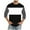 Black, variant on Fashion YLSDY Men's Plus Size Striped Shirts Trendy Color Block 2025 Summer Pullover Tops Casual Loose Round Neck Long Sleeve Shirt Navy M