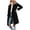Black, variant on Elegant Solid Wool Blend Long Coat with Classic Notched Collar and Double Front for Everyday and Travel Autumn Winter Outside Wear, GY2, XL