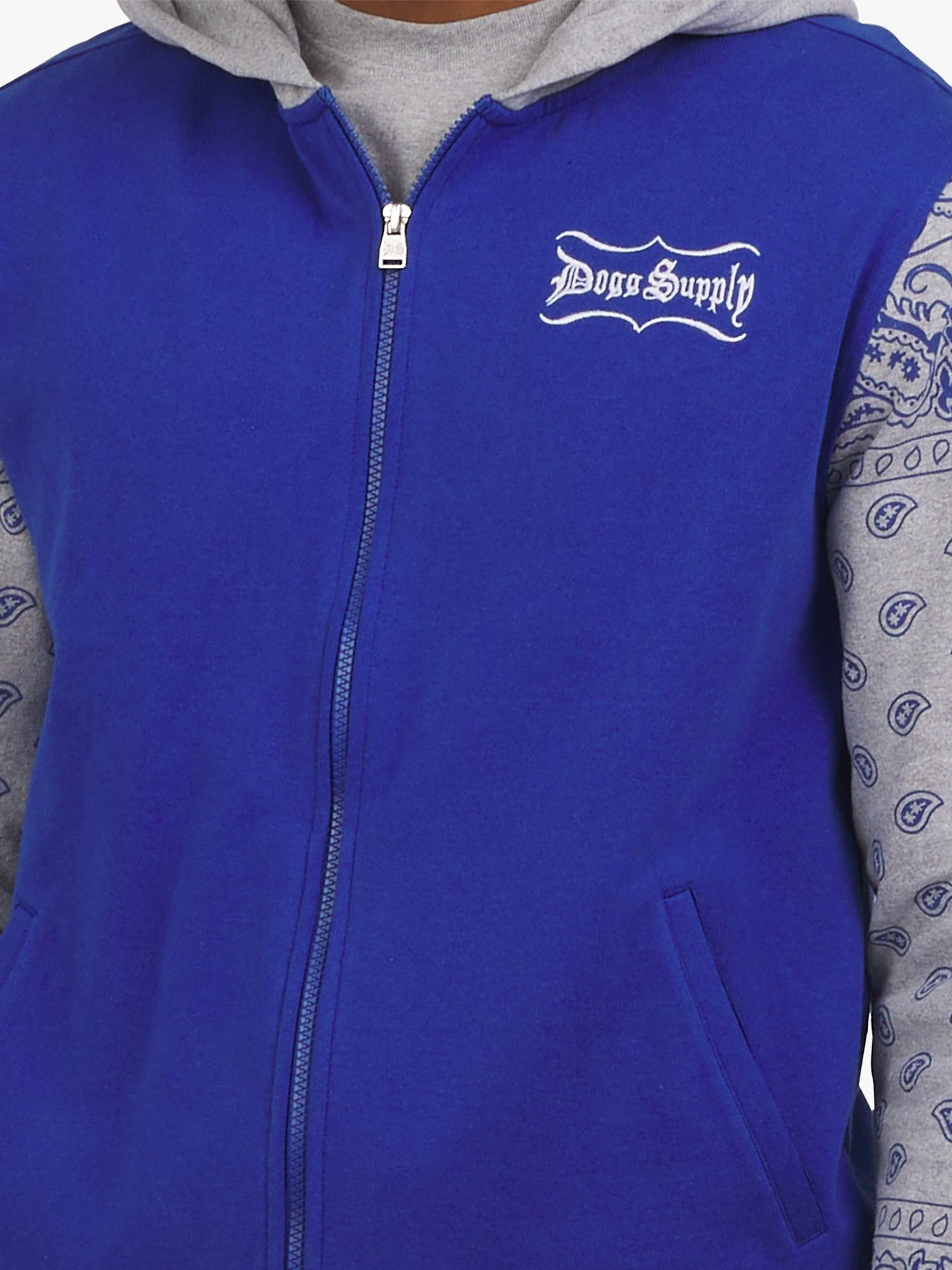 Dogg Supply by Snoop Dogg All Gender Varsity Print Full Zip Hoodie Sweatshirt, Men's Sizes XS-5XL