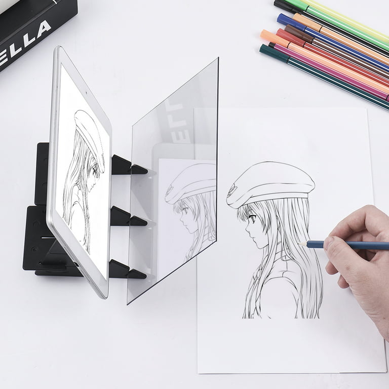 Optical Drawing Tracing Board Portable Sketching Painting Tool Animation  Copy Pad No Overlap Shadow Mirror Image Reflection Projector -based Toy for