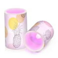thumbnail image 2 of Pineapple Stripe Polka Dots 2 PCS LED Flickering Flameless Candles with Remote Control Realistic 3D Wick Window Candles Sets for Wedding Table Home Decoration Gifts, 2 of 7