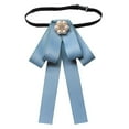 thumbnail image 4 of Corbata de lazo preanudada para mujer, elegante para eventos formales, versátil y sin arrugas. Azul claro, 4 of 9