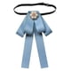 thumbnail image 4 of Corbata de lazo preanudada para mujer, elegante para eventos formales, versátil y sin arrugas. Azul claro, 4 of 9