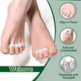 thumbnail image 5 of Welnove Hammer Toe Crests Straightener 4 Pcs Gel Toe Support Pads Cushion Relief for Overlapping-Curled-Hammer-Claw Toes, 3 Loop Design, White, 5 of 6