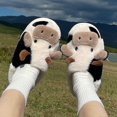 thumbnail image 2 of Soft Cute Girly Heart All-inclusive With Cow Cotton Slippers Women Winter Non-slip Warm Home Shoes, 2 of 5