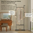 thumbnail image 4 of Noble House 64" Solid Rubber Wood Coat Rack, Freestanding Garment Hanger, Space-Saving Entryway Stand, Gray, 4 of 10