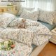thumbnail image 4 of Juego de cama de flores botánicas frescas para niños y adultos, hojas, edredón de flores, 4 of 7