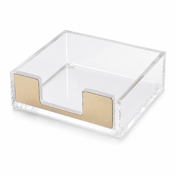 Kabuer Clear Acrylic Sticky Note Holder, 3 x 3 Clear Dispenser for Organizing Notes on Office Desk