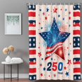 thumbnail image 3 of Bathroom Shower Curtain USA 250 Years Independence Day Flag Star Waterproof Shower Curtains with Hooks, Fireworks Design Bath Curtains Bathtub Curtain Home Decor 72x72in, 3 of 9