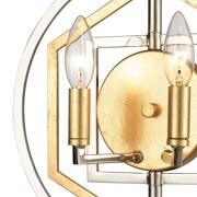 Elk Home 13-Inch Wide Geosphere Sconce, Contemporary, Polished Nickel