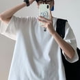 thumbnail image 3 of Men T-shirt Oversized Solid Summer Casual Wear Tee Fashion Comfortable Loose Top, 3 of 9
