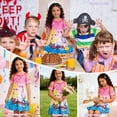 thumbnail image 5 of Benylion Girls Unicorn Dresses Rainbow Summer Sundress Princess Costume Birthday Party Cosplay Outfit for 5-6 Years, 5 of 7