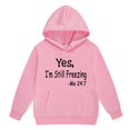 thumbnail image 5 of SUXIAN Children Boys and Girls Long Sleeve Letter Printed Lightweight Hoodie Sweatshirts and Long Pants Set Outfit Cozy Outfits Sweatsuits Sets Pink 120, 5 of 7