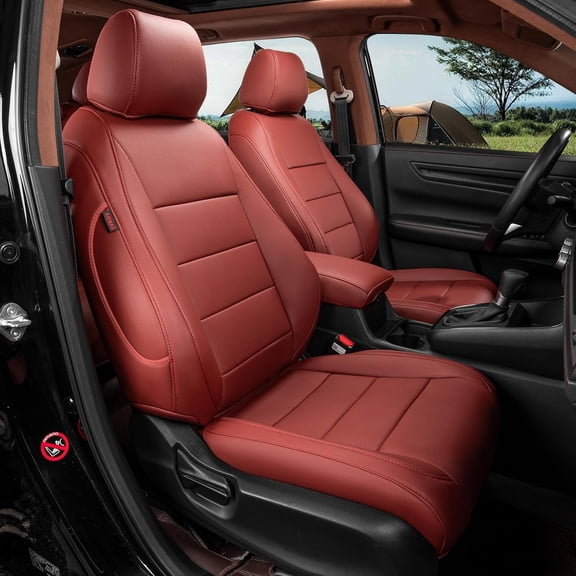 coverdream Full Set CRV Seat Covers Custom Fit for 2023 2024 2025 2026 Honda CR-V LX,EX,EXL,Hybrid,Sport Series,Trailsport - (Wine Red,Full Set)