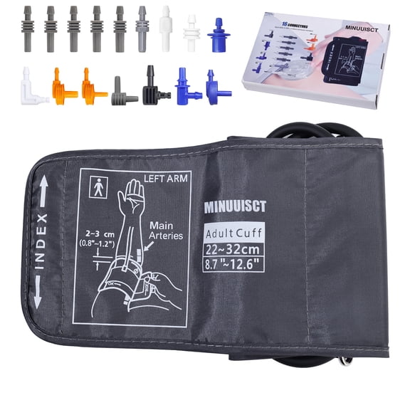 Blood Pressure Cuff with 16 Connectors, Universal Compatible with Most Electronic Sphygmomanometers, Comfortable to Wear(8.7-12.6in)