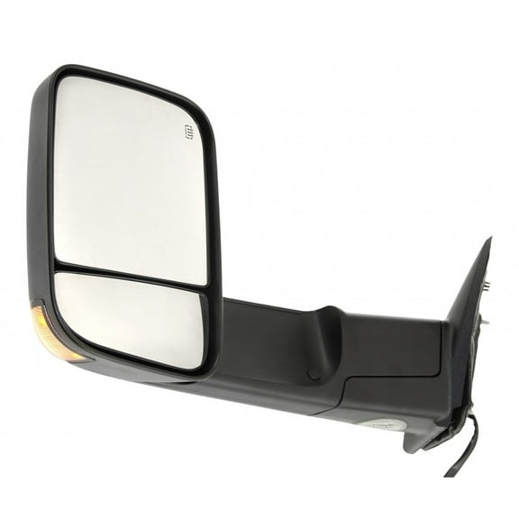 For Ram 1500 2011 2012 Door Mirror Driver Side | Power | Heated | w/Signal Puddle Towing Package | Textured | Replacement For 55372071AL | CH1320315