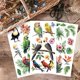 thumbnail image 4 of Juego de 3 calcomanías de loros para muebles y manualidades (15 x 30 cm). Diseño de plantas tropicales. Incluye 1 espátula., 4 of 9