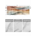 thumbnail image 4 of Valances for Windows Abstract Stitching Rod Pocket Cafe Window Treatments Valance Curtains for Kitchen Bathroom Laundry Basement Windows 56"x16", 4 of 9