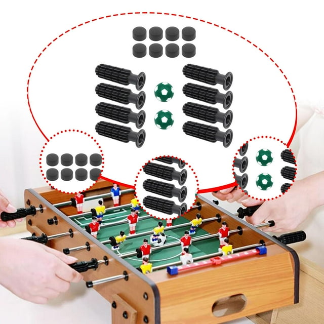 8 piezas Manijas de reemplazo de fútbol de mesa, accesorios de fútbol de mesa, no liquidad, fácil de instalar piezas de reparación manijas de futbolín Balones de fútbol