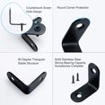 thumbnail image 4 of Unique Bargains 1.18'’ Right Angle Brackets Stainless Steel L Shaped Corner Braces Support with Screws, 10pcs, 4 of 7