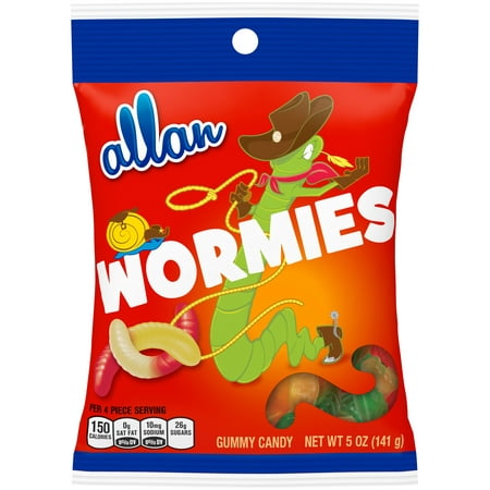 ALLAN wormies 5 bonbons gommeux onces. Sac