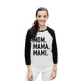 thumbnail image 2 of Thread Tank Mom. Mama. Mami. Unisex 3/4 Sleeves Baseball Raglan White Black X-Large, 2 of 4