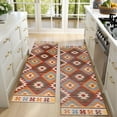 thumbnail image 4 of Kitchen Rugs Sets Of 2,Colorful Geometric Triangle Diamond Pattern Anti Fatigue Kitchen Mat Rugs Non Slip Washable,Decorative Kitchen Floor Mats for Kitchen,Sink,Laundry,17"X47", 4 of 5
